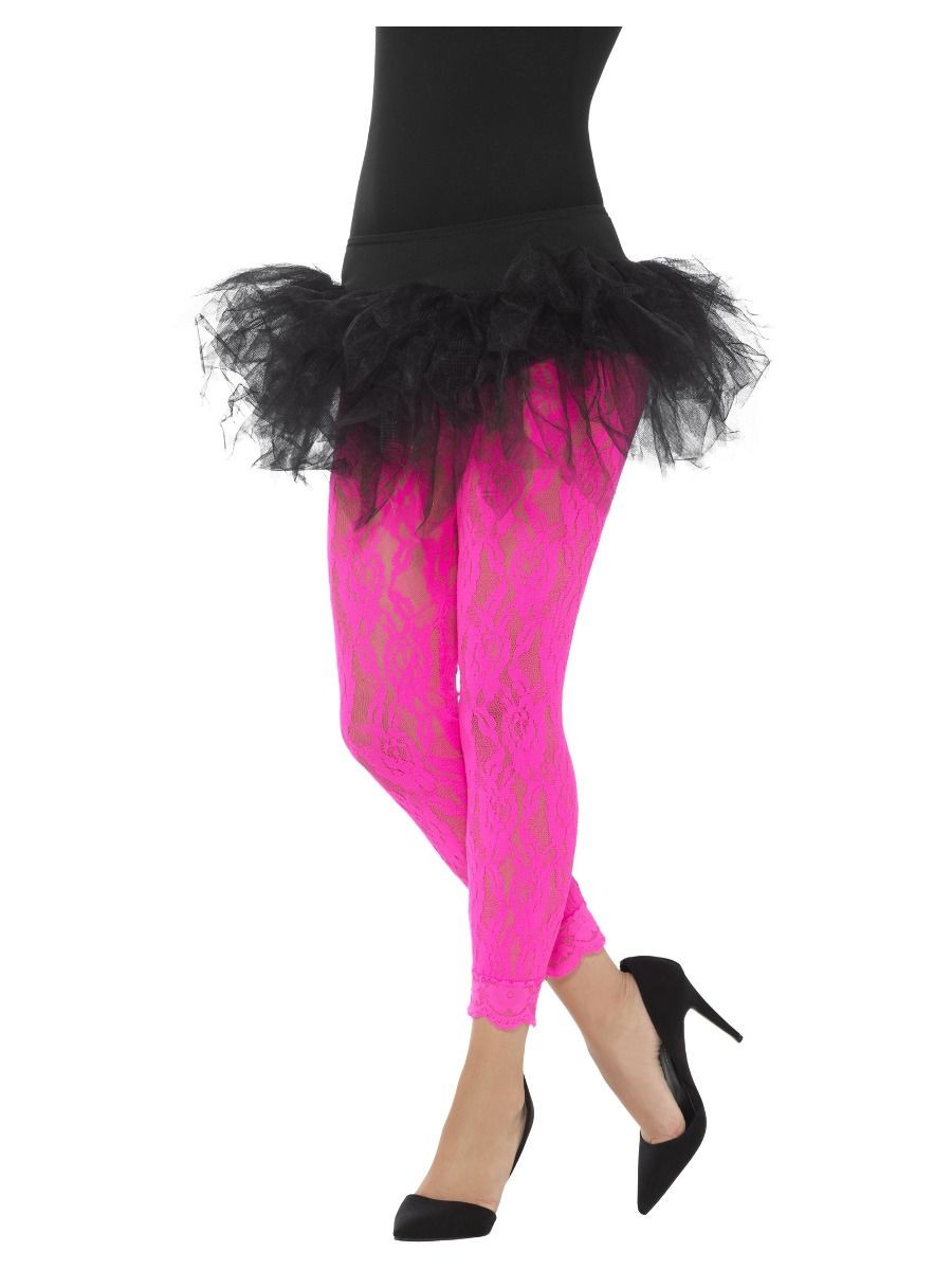 80s Pink Lace Leggings - The Mad Hatter