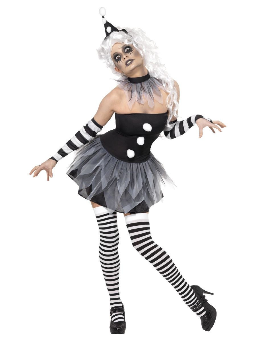 Sinister Pierrot Clown Costume - The Mad Hatter
