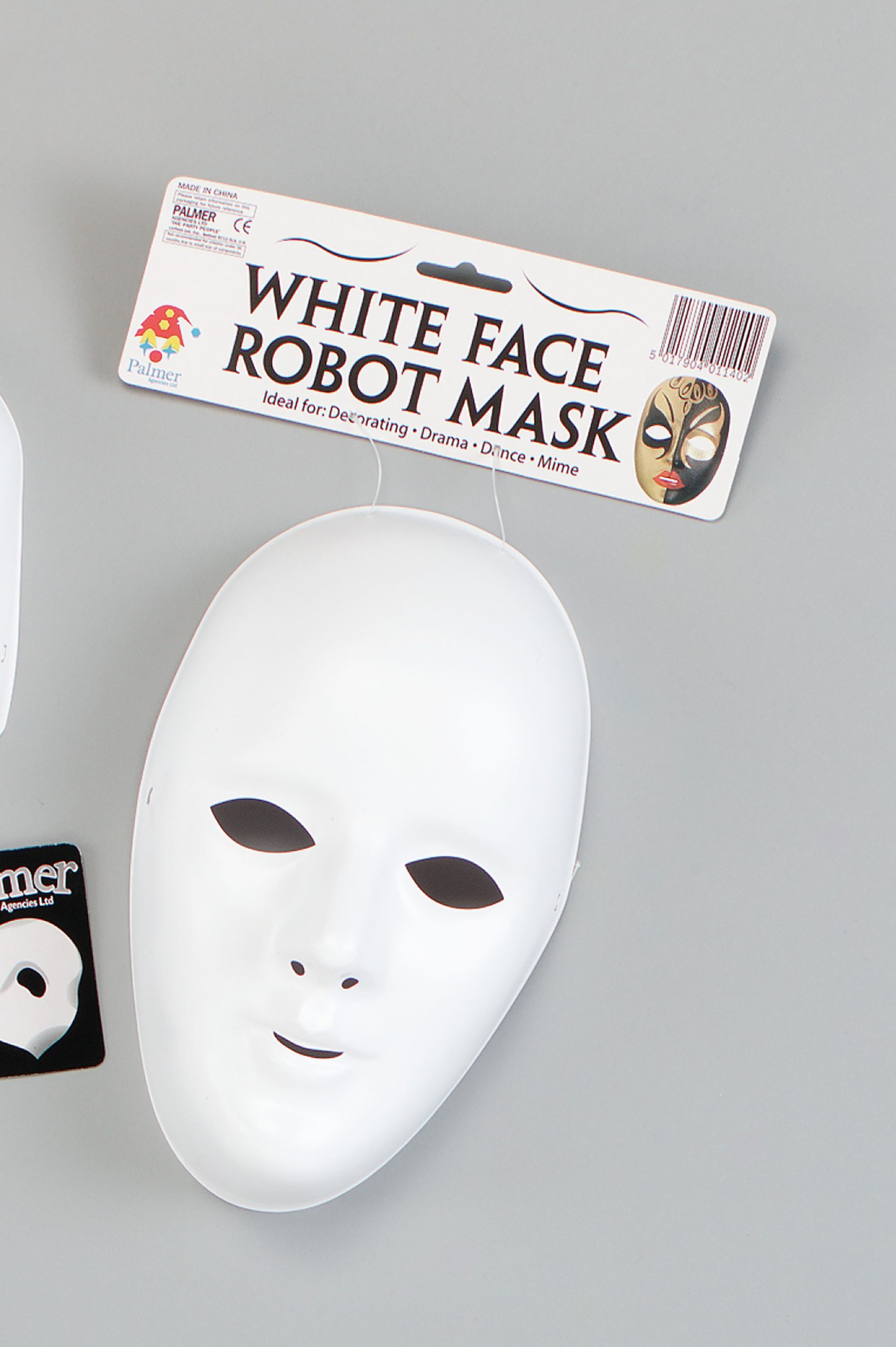 Plain White Female Mask - The Mad Hatter