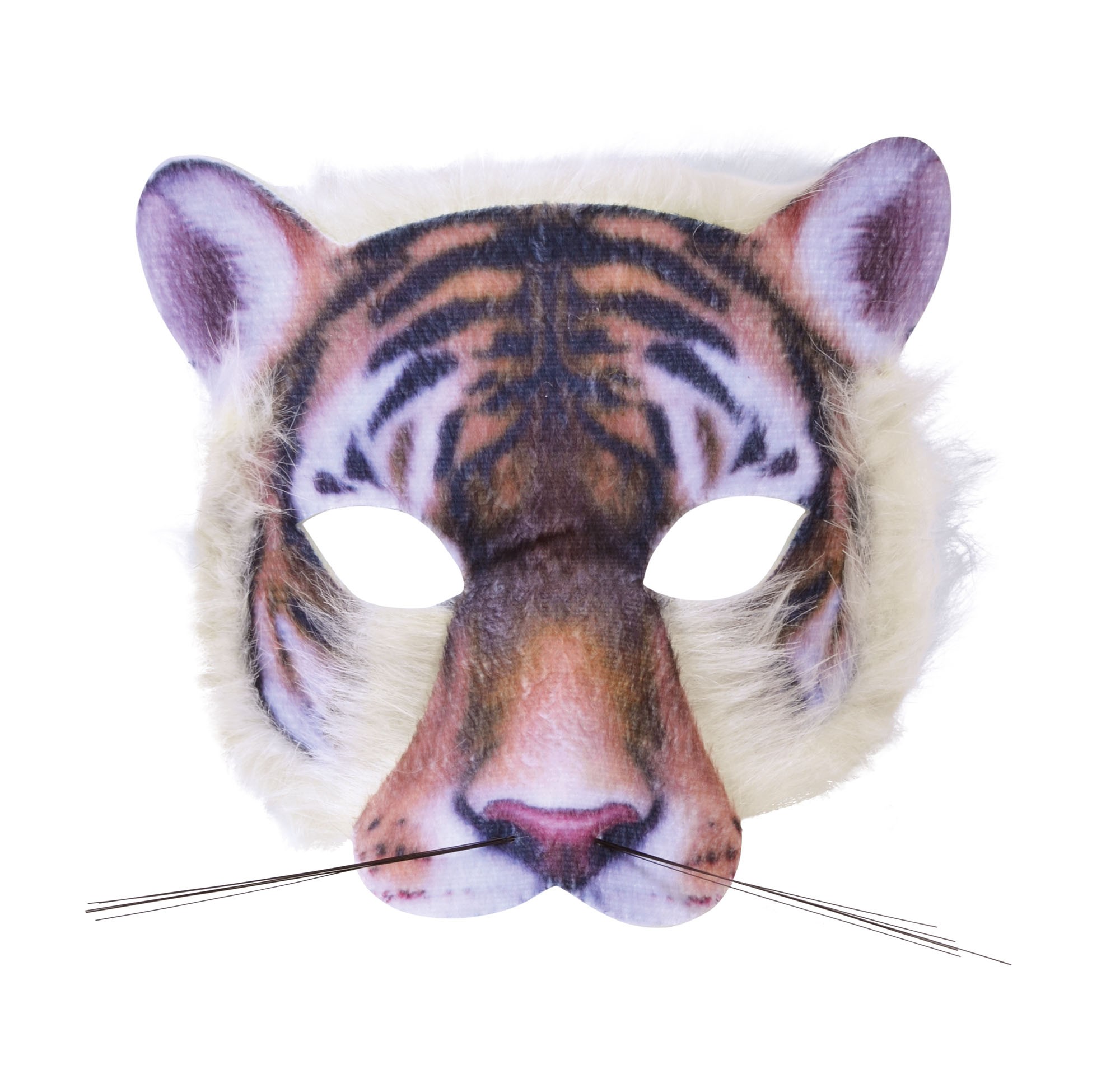 Tiger Face Mask Realistic Fur - The Mad Hatter