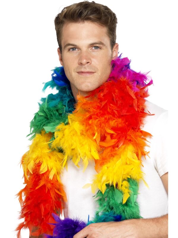 Deluxe Feather Boa Rainbow - Image 2