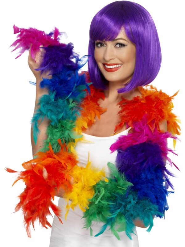 Deluxe Feather Boa Rainbow