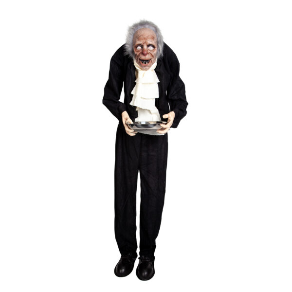 PRE-ORDER Animated Creepy Old Butler Greeter Halloween Prop